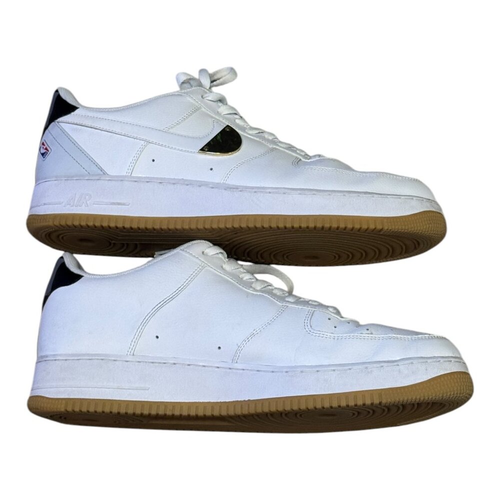 Nike Air Force 1 '07 LV8 NBA Men's Shoes White Pure Platinum CT2298 100 Size 14 - Picture 7 of 10